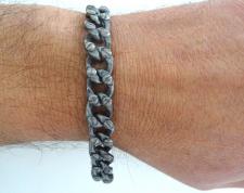 Bracciale uomo argento catena con viti