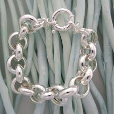 Bracciale argento rolo tondo 18mm - Bracciale donna argento 925