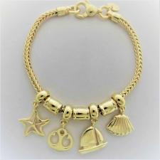 Bracciale ciondoli argento dorato giallo