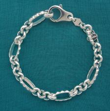 Braccialetto in argento 925 figaro rolo'