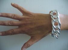 Silver curb bracelet 24mm