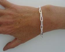 925 silver paperclip bracelet