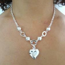 Collana argento con cuore san valentino