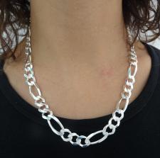 Silver figaro chain 10mm italy