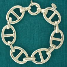 Bracciale argento 925 traversino 18mm chiusura anello a molla.