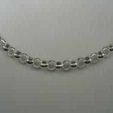 Sterling silver round rolo necklace cm 75