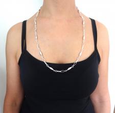 Gioielli artigianali in argento 925 collana cm 70