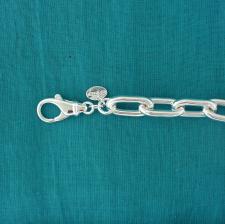 Sterling silver paperclip bracelet.