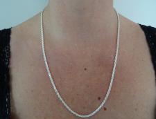 Men's sterling silver rope chain necklace