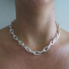 Paperclip chain in sterling silver