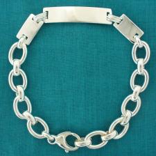 Bracciale uomo in argento 925 con piastrina