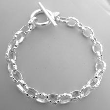 Bracciale argento rolo' ovale godronato