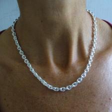 925 silver oval link necklace 6mm