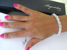 Braccialetto catena rolo' tondo in argento 925 chiusura toggle