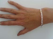 925 silver paperclip bracelet
