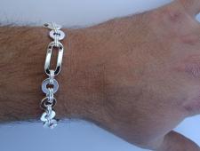 Silver men's bracelet 