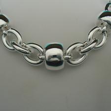 Sterling silver graduated balls necklace