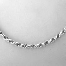 Solid 925 silver rope chain necklace 3.5mm