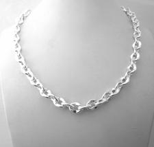 Solid 925 sterling silver oval link chain