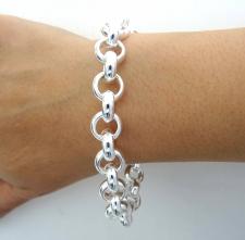 Bracciale in argento 925 MASSICCIO rolo' tondo 12mm. VERSIONE ARGENTO 925 MASSICCIO 60 GRAMMI.