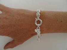 Sterling silver link bracelet made in italy