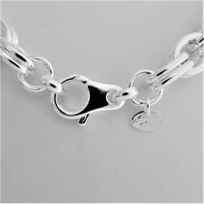 925 silver oval link necklace made in Italy