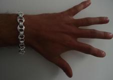 Bracciale uomo maglia marina in argento 925 massiccio