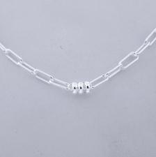 925 sterling silver paperclip link chain italy