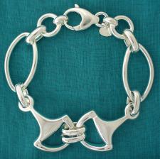 Sterling silver horsebit bracelet