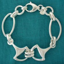 Bracciale in argento 925 morsi per cavallo equitazione - Articoli equitazione gioielli