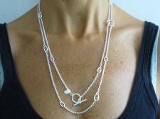 Silver anchor chain necklace made in Tuscany