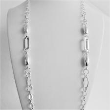 Long sterling silver necklace 80 cm