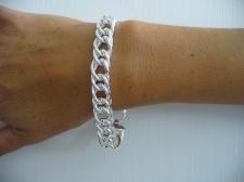 Curb bracelet in 925 sterling silver