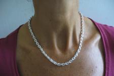 925 silver oval link necklace 6mm