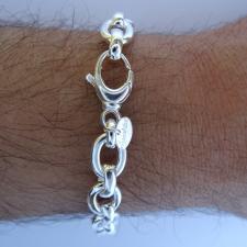 Bracciale uomo in argento 925 con piastrina