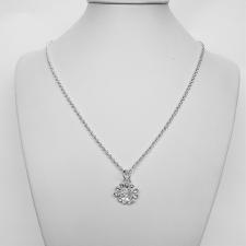 Collana argento pendente fiore