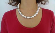 Sterling silver ball bead necklace 16mm