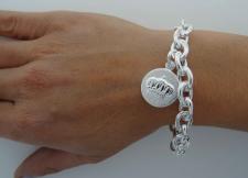 Sterling silver crown bracelet