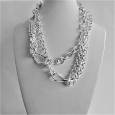 Long sterling silver necklace cm 90 made in Italy