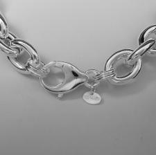 925 silver oval link necklace