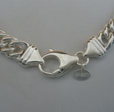 Sterling silver double curb necklace 