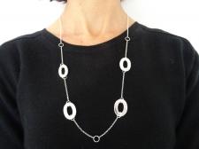 Collana argento 925 cm70 maglia piatta - Collana donna