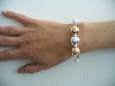 Silver rose gold plating bangle bracelet