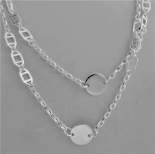 Silver circle necklace