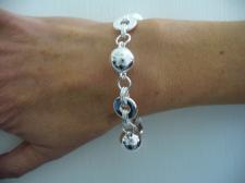 Bracciale artigianale in argento 925 sfere 14mm