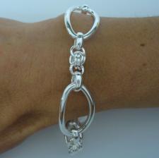 Sterling silver fancy bracelet 18mm.