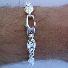 Sterling silver men's mariner bracelet