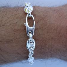 Bracciale argento 925 uomo - maglia marina