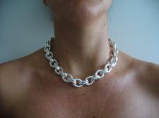 Oval link necklace in sterling silver