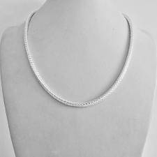 Collana unisex maglia Coda di volpe in argento 925 massiccio. Larghezza 3mm. Lunghezza 42 cm.